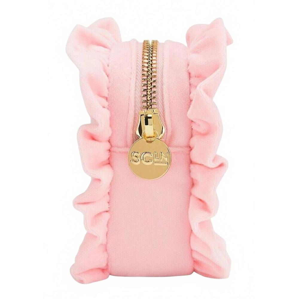 NEW STONEY CLOVER LANE women's velvet ruffle pouch - small in sunburst